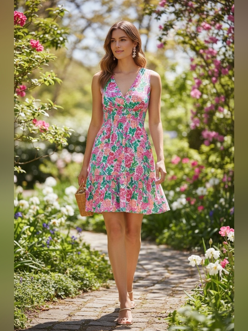 NWT Lilly Pulitzer Vivette Ruffle Resort White That’s What I Herd Dress Size L
